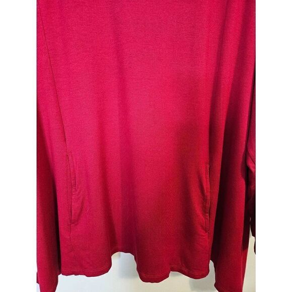Susan Graver Weekend red turtleneck top. Size 4X. - Picture 2 of 6